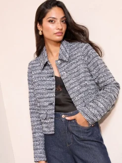 Friends Like These Blue Boucle Trophy Jacket
