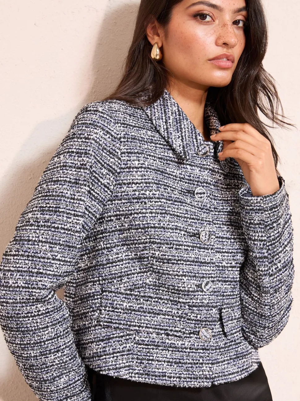 Friends Like These Blue Boucle Trophy Jacket