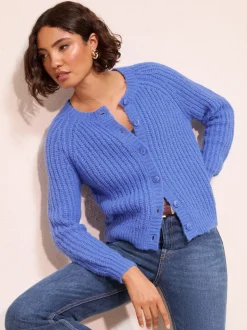 Friends Like These Blue Crew Neck Cardigan