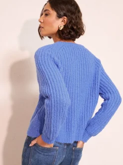 Friends Like These Blue Crew Neck Cardigan