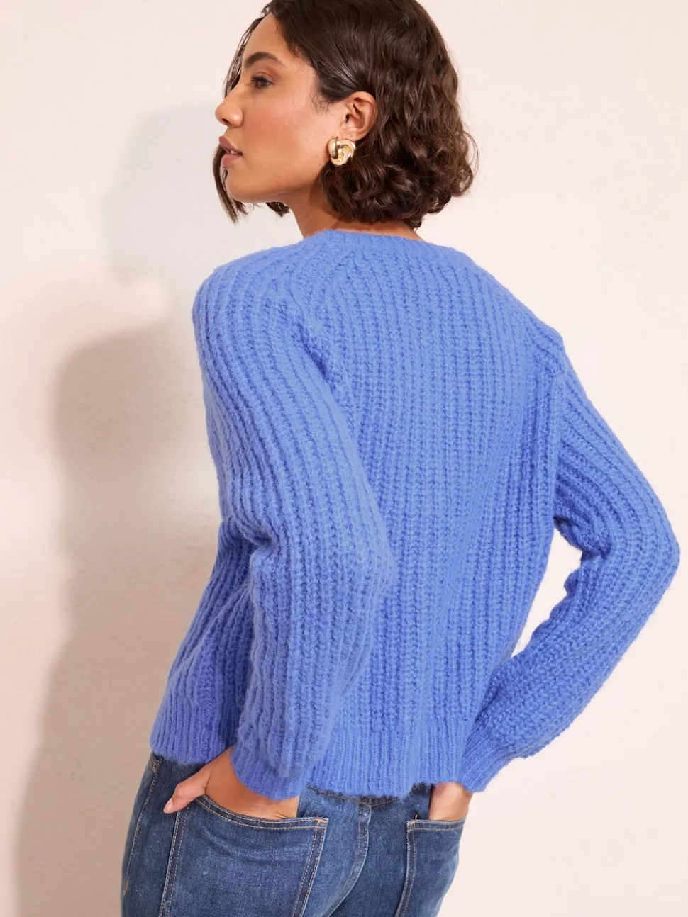 Friends Like These Blue Crew Neck Cardigan