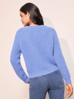 Friends Like These Blue Crew Neck Cardigan