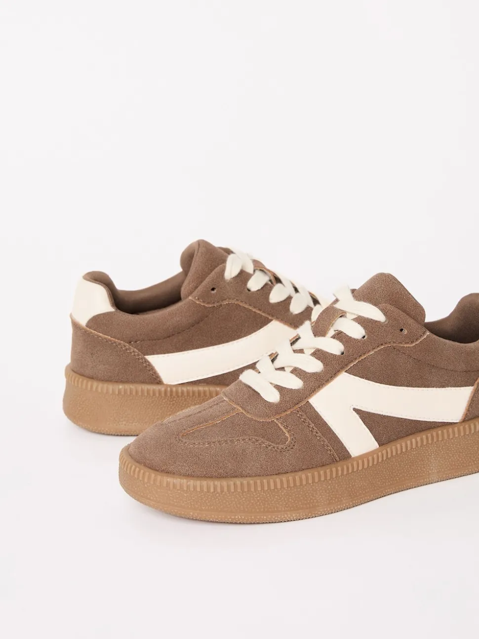 Friends Like These Brown Standard Fit Lace Up Retro Gumsole Sports Trainers
