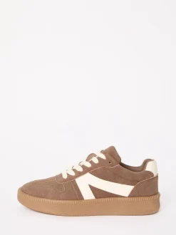 Friends Like These Brown Wide Fit Lace Up Retro Gumsole Sports Trainers