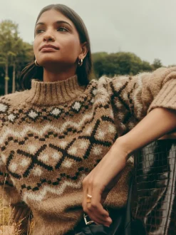 Friends Like These Brown Fairisle Jumper
