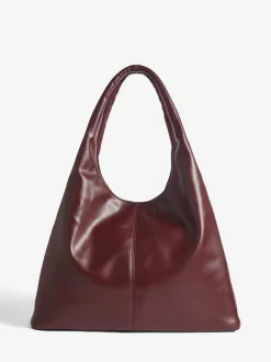 Friends Like These Burgundy Red Studded Slouchy Tote Bag
