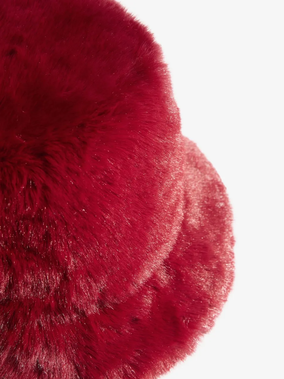Friends Like These Burgundy Red Faux Fur Bucket Hat