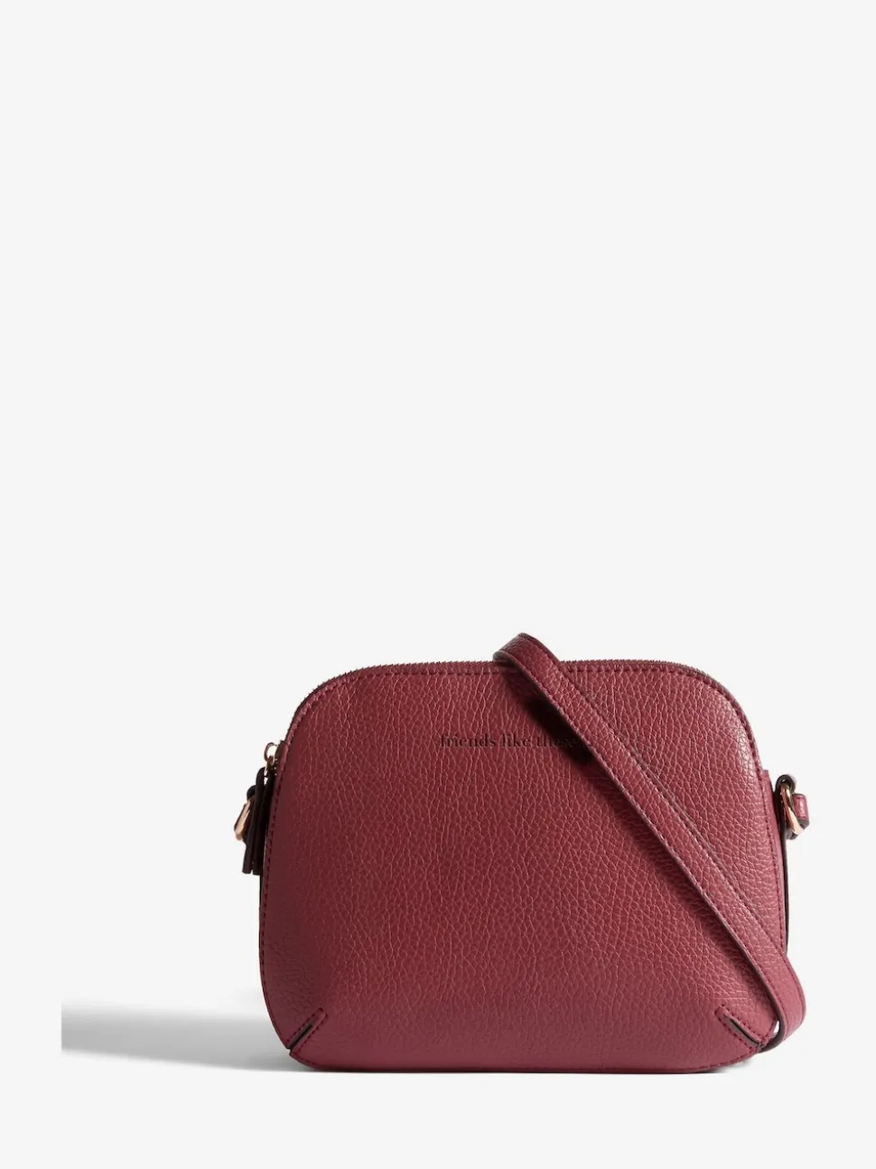 Friends Like These Burgundy Red Double Compartment Cross-Body Bag