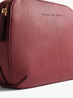 Friends Like These Burgundy Red Double Compartment Cross-Body Bag