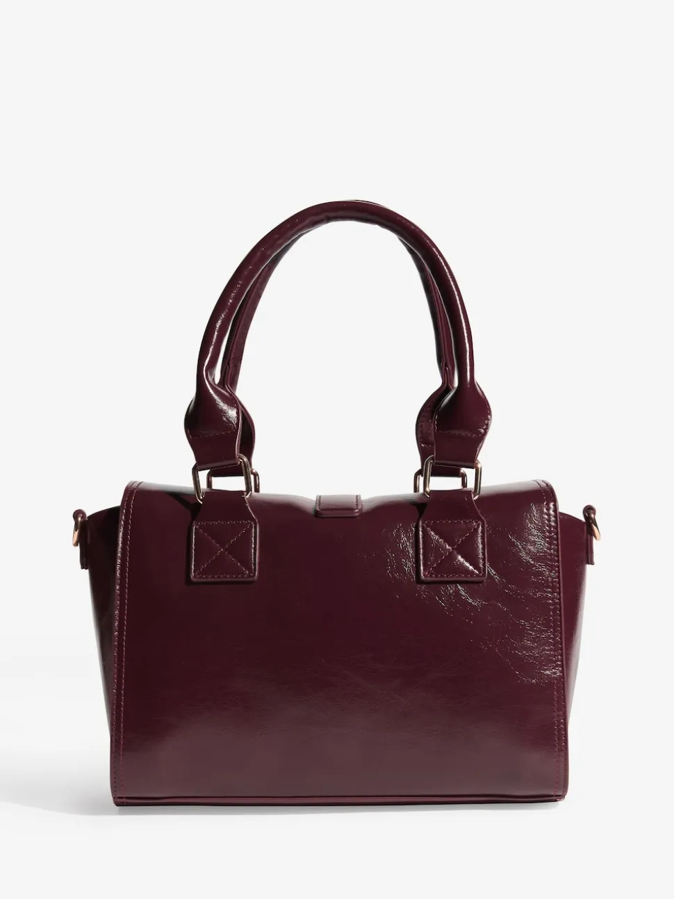 Friends Like These Burgundy Red Padlock Pocket Bag