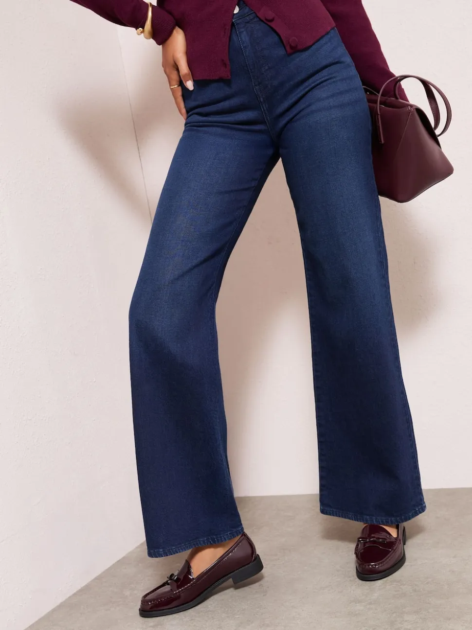 Friends Like These Burgundy Red Patent Faux Leather Comfort Bow Smart Loafers
