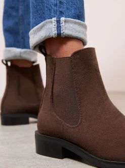 Friends Like These Chocolate Brown Comfort Chelsea Ankle Boots