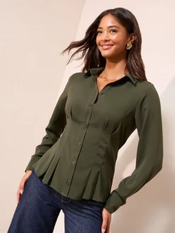 Friends Like These Cream Seam Detail Button Through Shirt