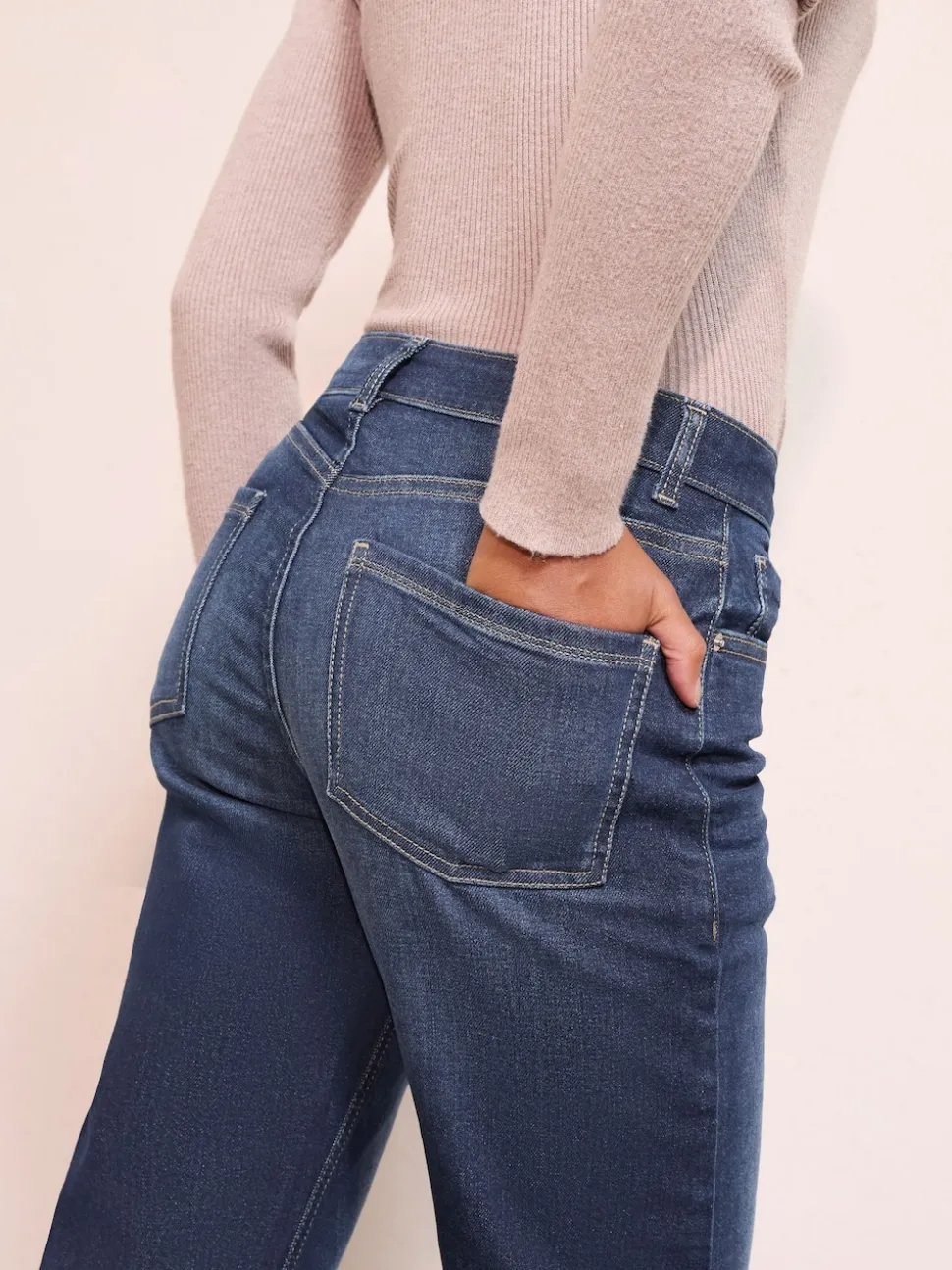 Friends Like These Dark Blue Petite Straight Leg Jeans