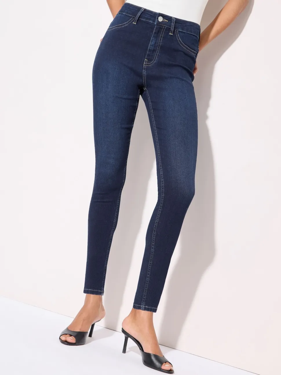 Friends Like These Dark Blue High Waisted Jeggings