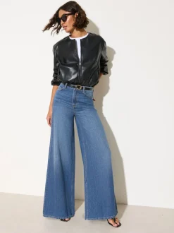 Friends Like These Dark Wash Wide Leg Palazzo Denim Jeans