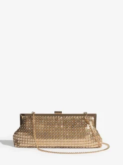 Friends Like These Gold Chain Mail Clutch
