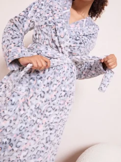 Friends Like These Grey Animal Maxi Robe
