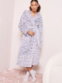 Friends Like These Grey Animal Maxi Robe