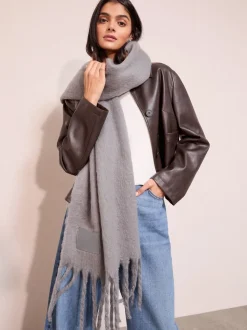 Friends Like These Grey Cosy Brushed Blanket Scarf