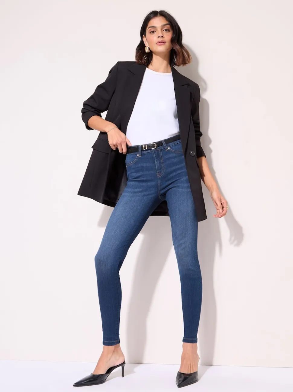 Friends Like These Mid Blue High Waisted Jeggings