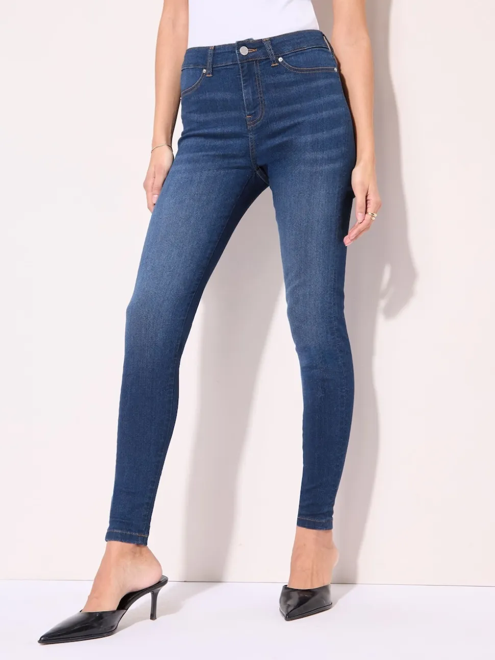 Friends Like These Mid Blue High Waisted Jeggings