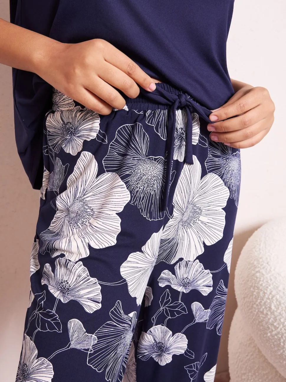 Friends Like These Navy Floral Short Sleeve Pyjamas