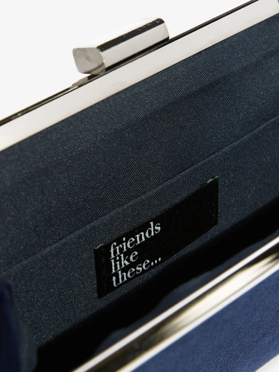 Friends Like These Navy Suedette Occasion Clutch Bag