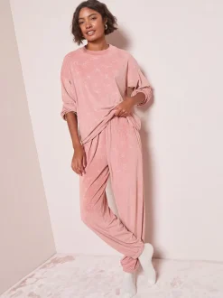 Friends Like These Pink Bow Embossed Long Sleeve Pyjamas