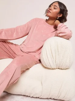 Friends Like These Pink Bow Embossed Long Sleeve Pyjamas