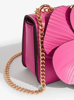 Friends Like These Pink 3D Floral Chain Shoulder Bag