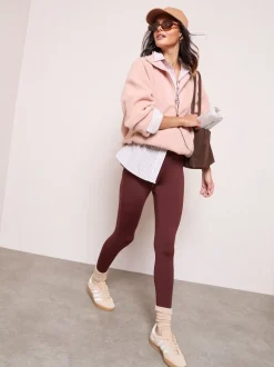 Friends Like These Pink Half Zip Borg Fleece Sweatshirt