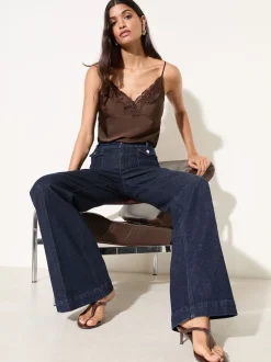Friends Like These Rinse Wash Pocket Tailored Wide Leg Jeans