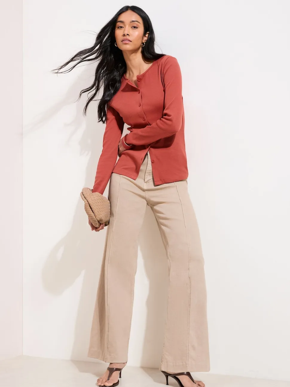 Friends Like These Rust Brown Cardigan