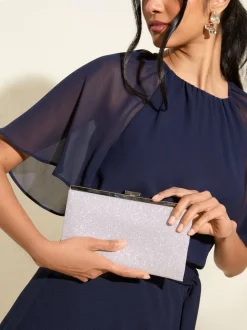 Friends Like These Silver Occasion Clutch Bag