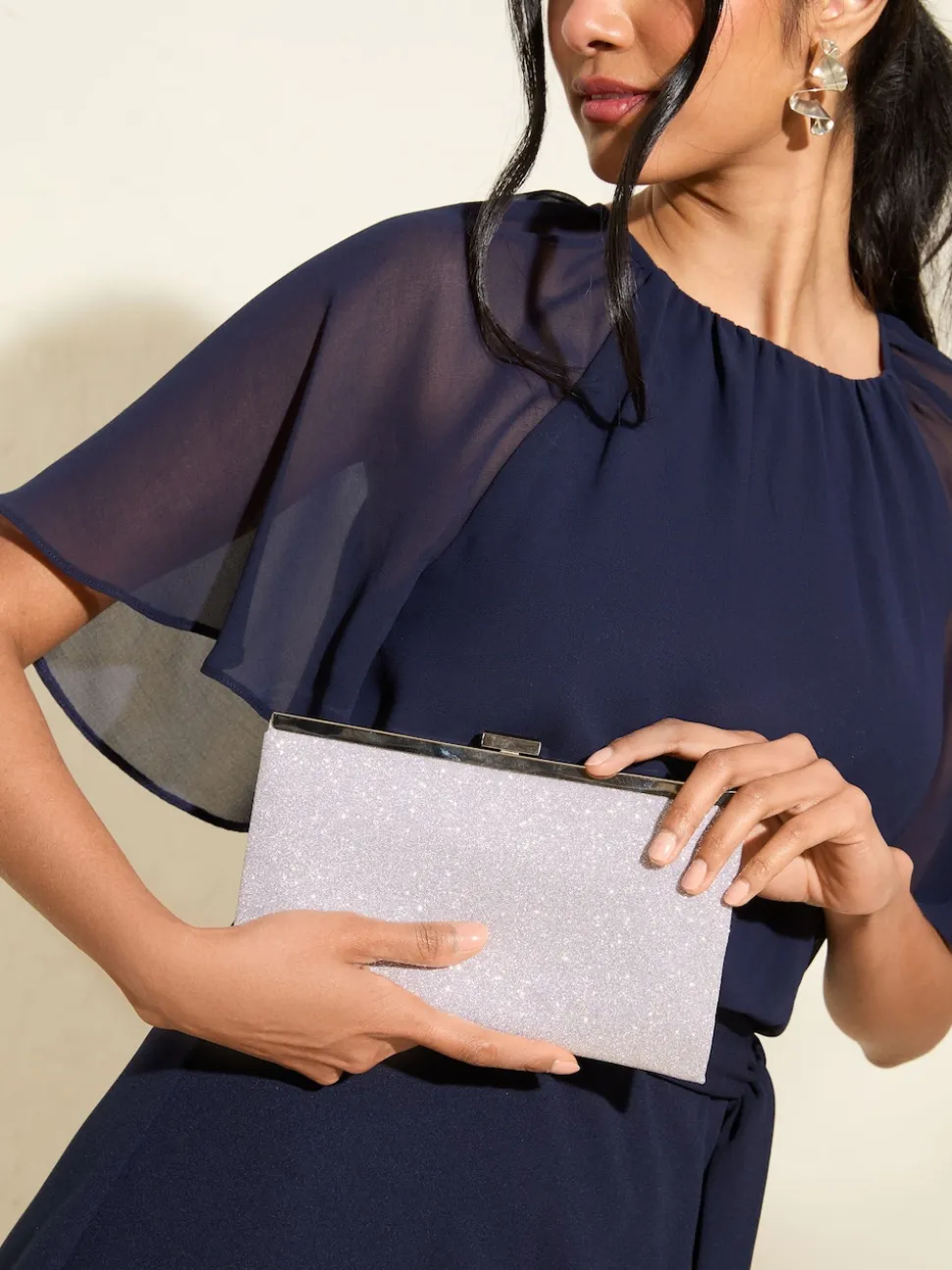 Friends Like These Silver Occasion Clutch Bag