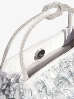 Friends Like These Silver Sequin Top Handle Bag