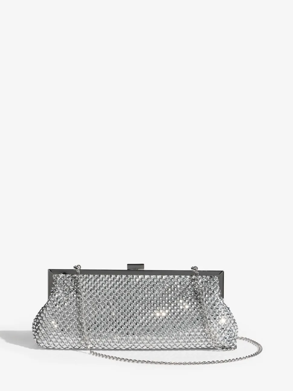 Friends Like These Silver Chain Mail Clutch