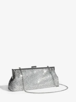 Friends Like These Silver Chain Mail Clutch