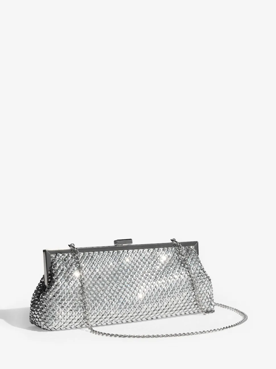 Friends Like These Silver Chain Mail Clutch