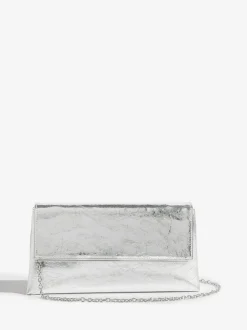Friends Like These Silver Gold Foldover Clutch Bag