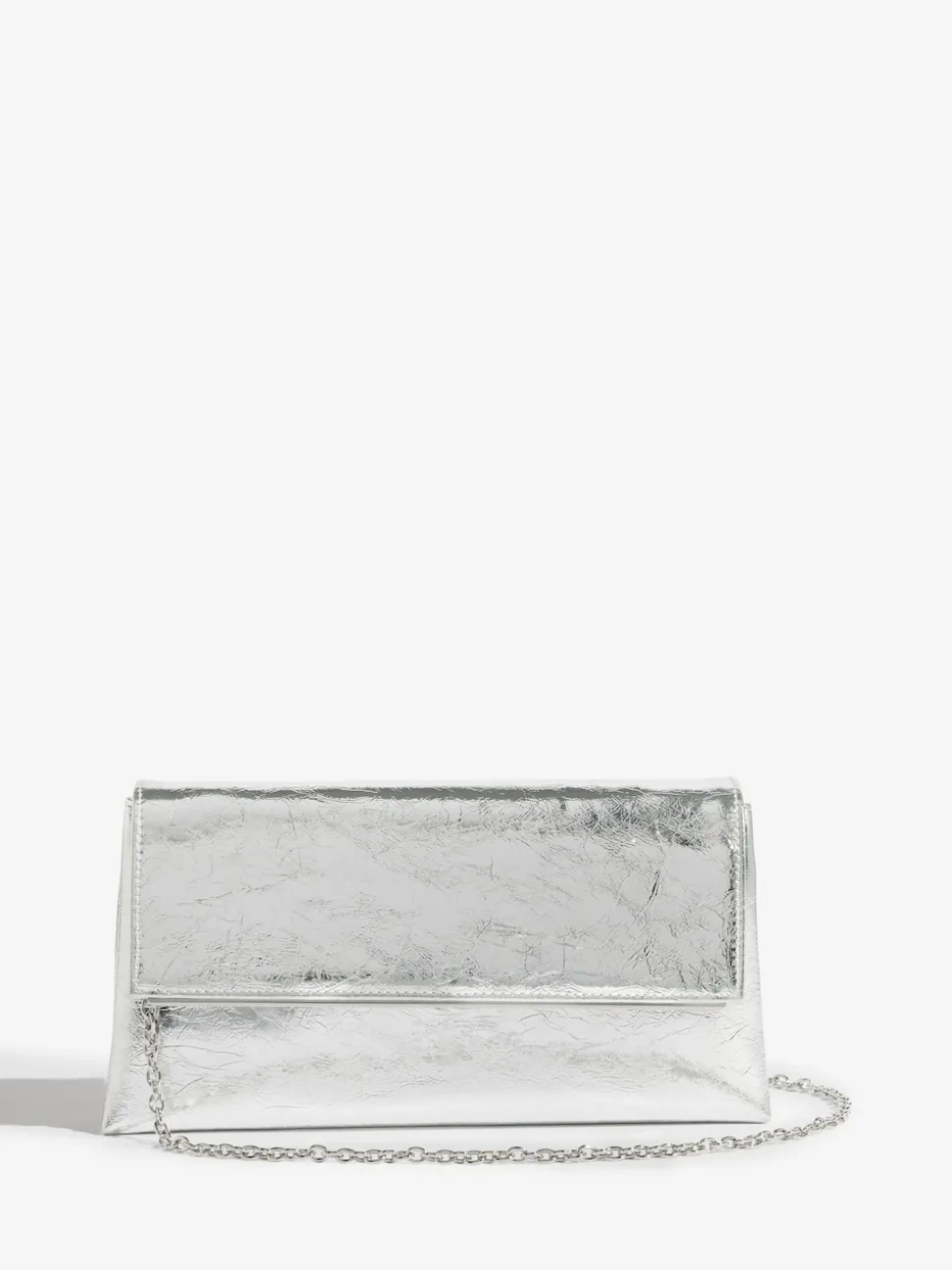 Friends Like These Silver Gold Foldover Clutch Bag