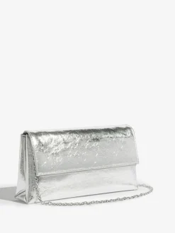 Friends Like These Silver Gold Foldover Clutch Bag