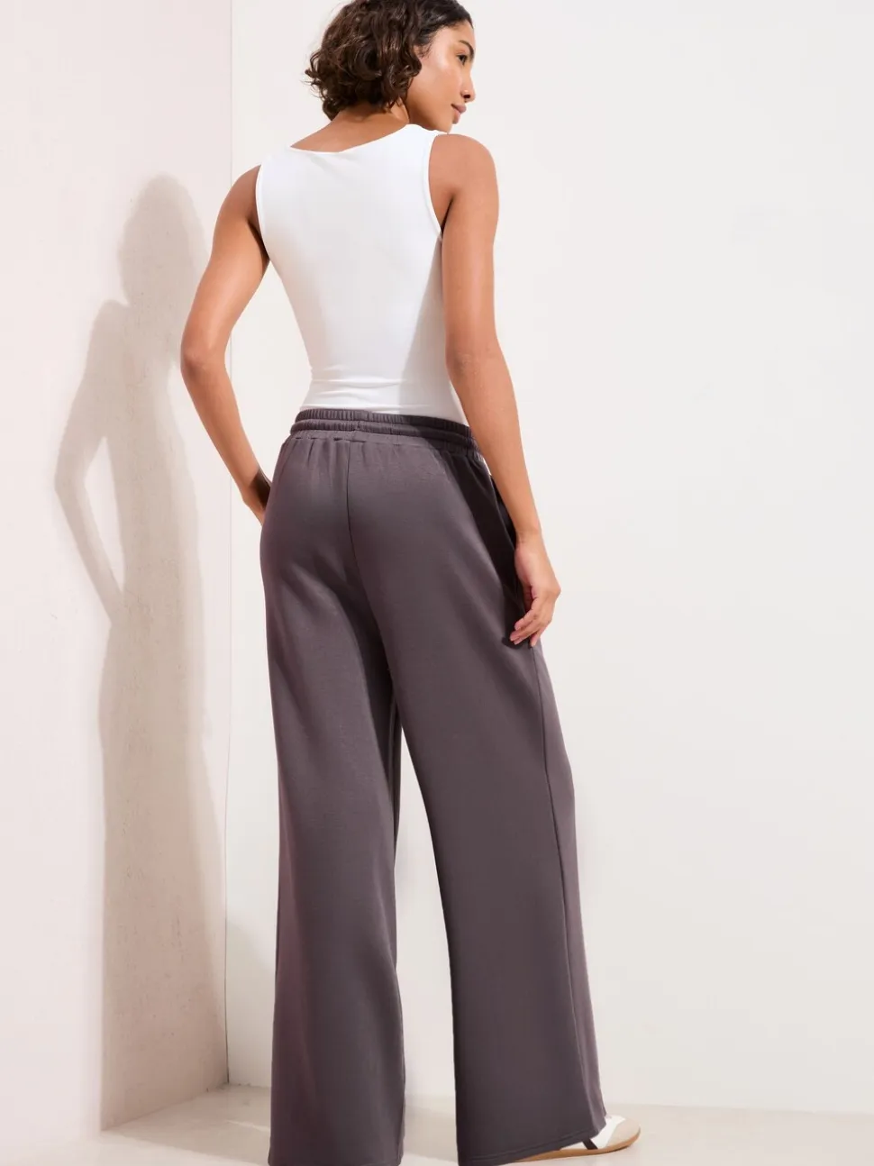 Friends Like These Taupe Studio Pleat Wide Front Joggers