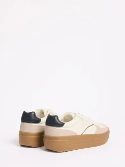 Friends Like These White Standard Fit Chunky Platform Gumsole Lace Up Casual Trainers