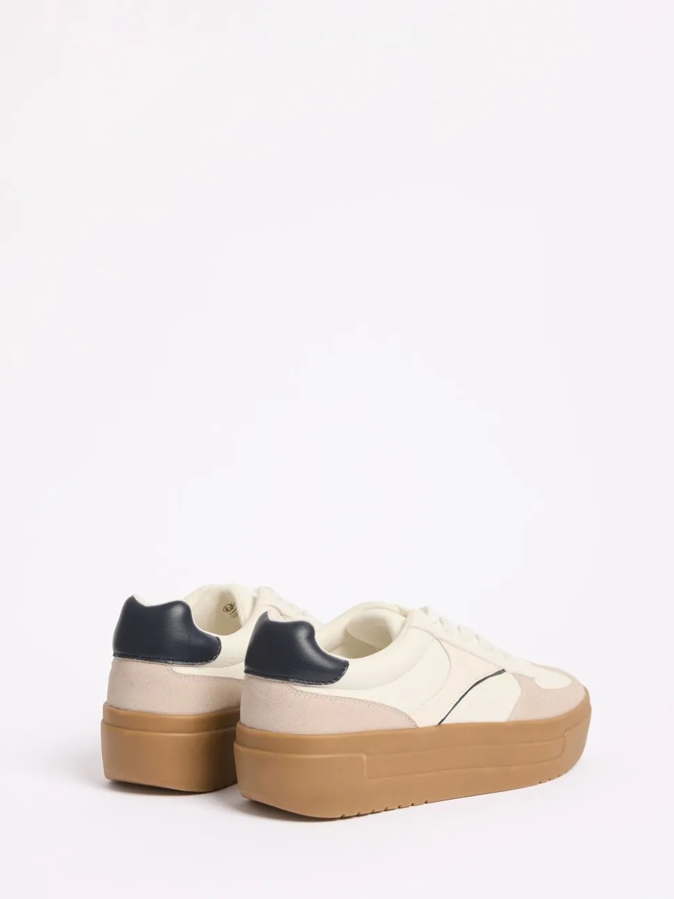 Friends Like These White Standard Fit Chunky Platform Gumsole Lace Up Casual Trainers