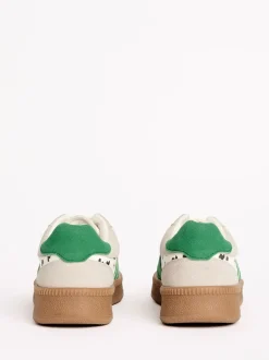 Friends Like These White Spot Standard Fit Lace Up Retro Gumsole Sports Trainers