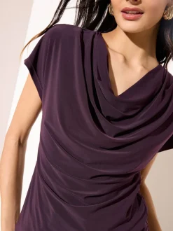Friends Like These Wine Cowl Neck Top