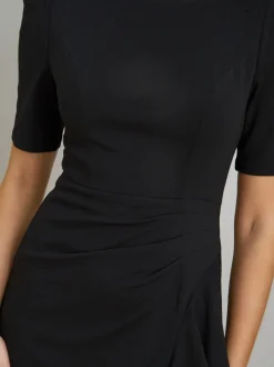 Gina Bacconi Paola Beaded Neck Maxi Black Dress