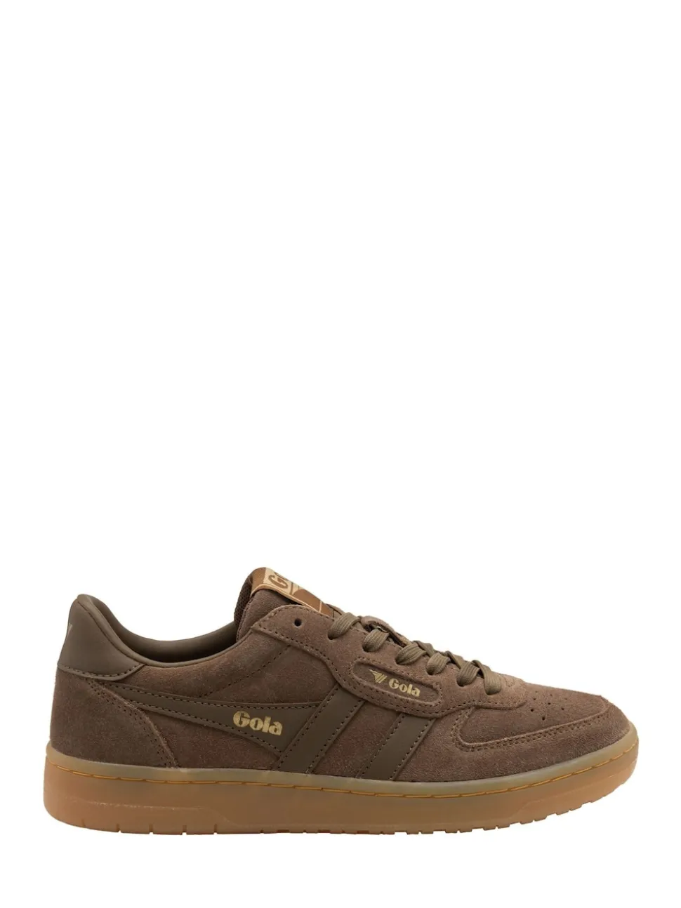 Gola Dark Brown Suede Womens Hawk Trainers